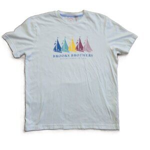 Brooks Brothers Rainbow Boat Tee